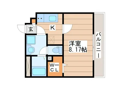 リブリ・TS原町(1K/2階)の間取り写真