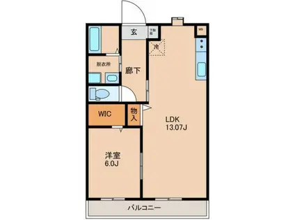 NEIGHBORSII(1LDK/5階)の間取り写真