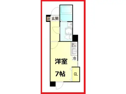 シーエフジオーレ西尾久(ワンルーム/2階)の間取り写真