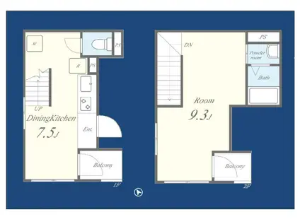 FLレジデンス京御銀座(1DK/4階)の間取り写真