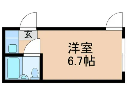 下北沢第1コーポラス(ワンルーム/1階)の間取り写真