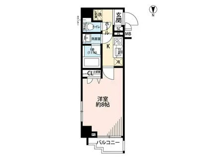 プレール・ドゥーク大山駅前(1K/5階)の間取り写真