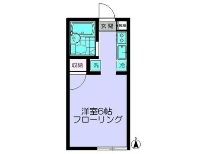 ココルワージュ(1K/2階)の間取り写真