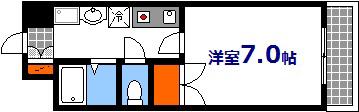 府中森野ビル(1K/3階)の間取り写真