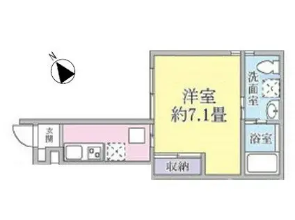 ラ・カーサ・フェリーチェ(1K/1階)の間取り写真