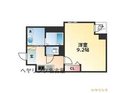 ARTIZA浅間町(1K/4階)の間取り写真