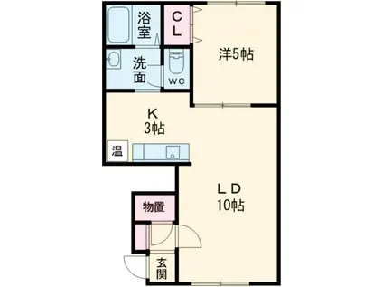 ラ・フレーズ大町(1LDK/2階)の間取り写真