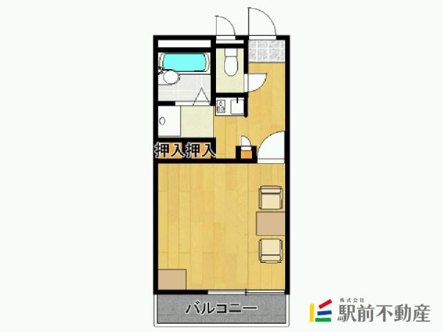 レオパレス駅西(1K/2階)の間取り写真
