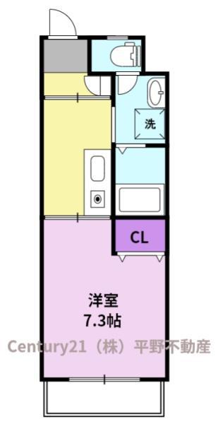 アルファルファA(1K/1階)の間取り写真