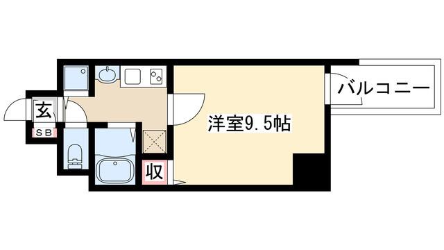 プレサンス東別院駅前コネクション(1K/8階)の間取り写真