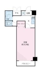 ヴィアレット原宿 VIALETTO HARAJUKU(1K/1階)の間取り写真