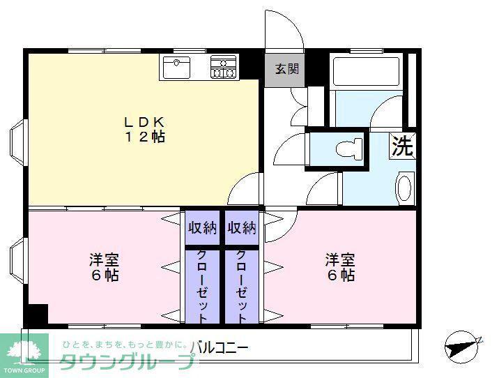 イルフィオーレ(2LDK/3階)の間取り写真