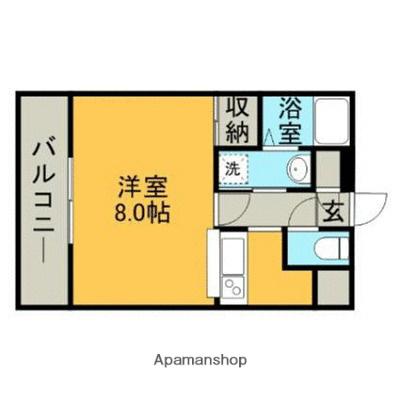 エンクレスト博多駅前II(1K/3階)の間取り写真