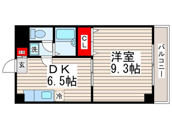 スターストン葛西(1DK/2階)の間取り写真