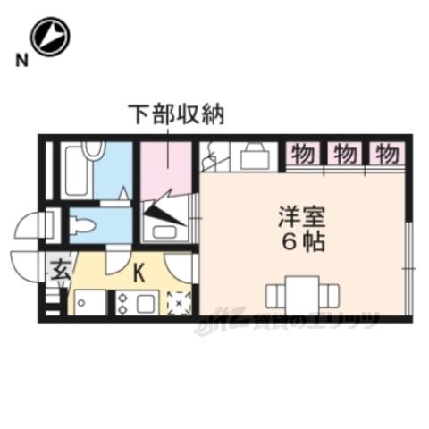 レオパレスビハク(1K/2階)の間取り写真