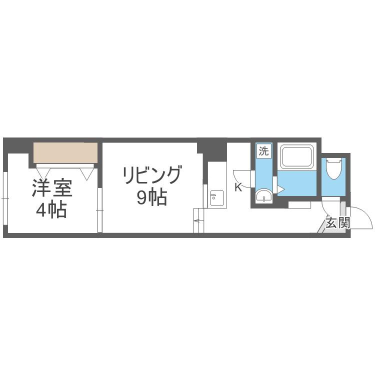 パークヒルズ中央12(1LDK/8階)の間取り写真