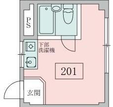 イギー久原(ワンルーム/3階)の間取り写真