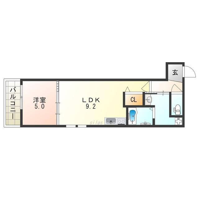 フジパレス西住之江II番館(1LDK/1階)の間取り写真