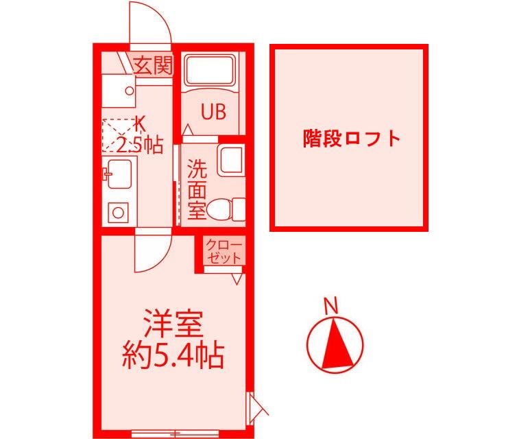 VILLA MARE(1K/1階)の間取り写真
