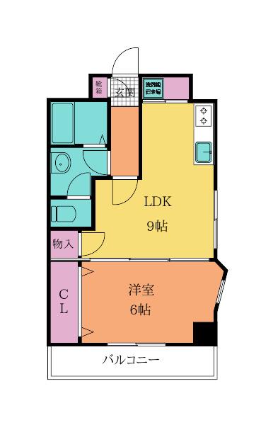 アヴィニール吉野(1LDK/4階)の間取り写真