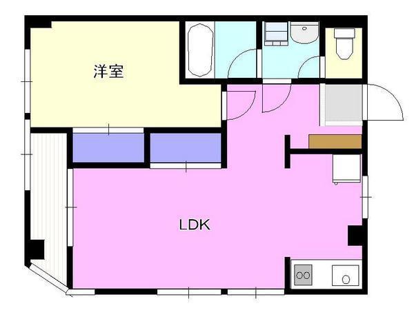 JS茅ヶ崎ビル(1LDK/2階)の間取り写真