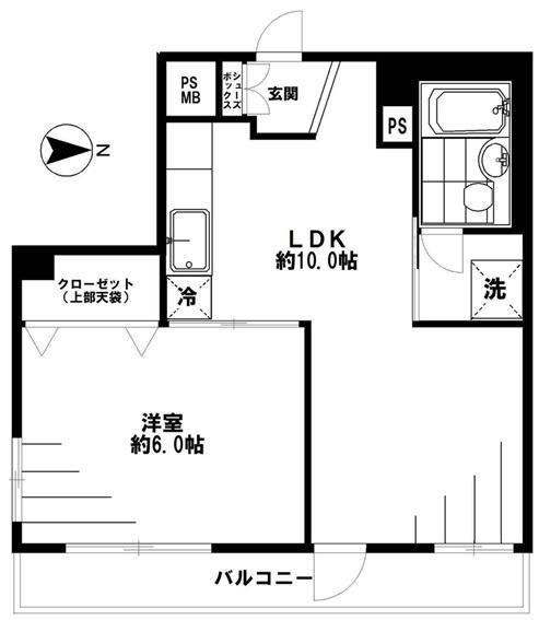 メゾンブランシュ(1LDK/5階)の間取り写真