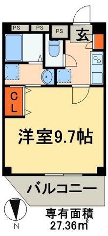 SEA SIDE RESIDENCE(1K/2階)の間取り写真