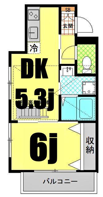 NAKAHA LIFE(1DK/2階)の間取り写真