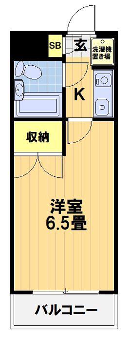 第17長栄シャルマン四条大宮壱番館(1K/1階)の間取り写真