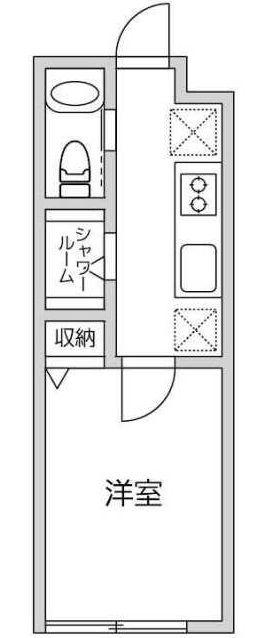 アイビーV(1K/2階)の間取り写真