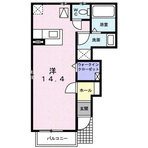 サンライズA(ワンルーム/1階)の間取り写真