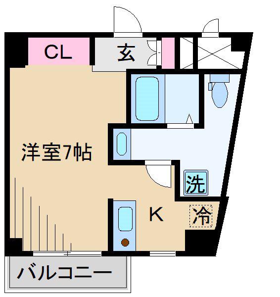 レック日吉マンション(ワンルーム/2階)の間取り写真