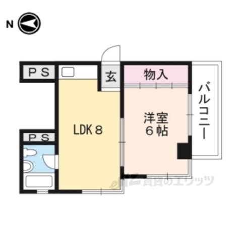 EPOCH岡崎302(1LDK/3階)の間取り写真