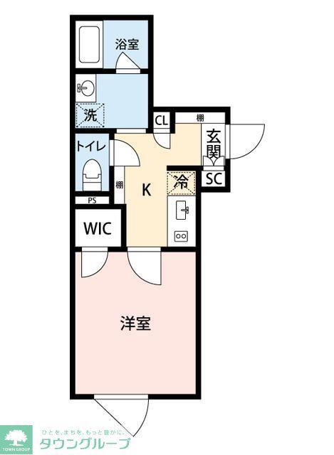 マイナビSTAYトワイライトヒルズ中野パークサイド(1K/2階)の間取り写真