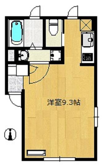 アパートメント田園調布(ワンルーム/1階)の間取り写真