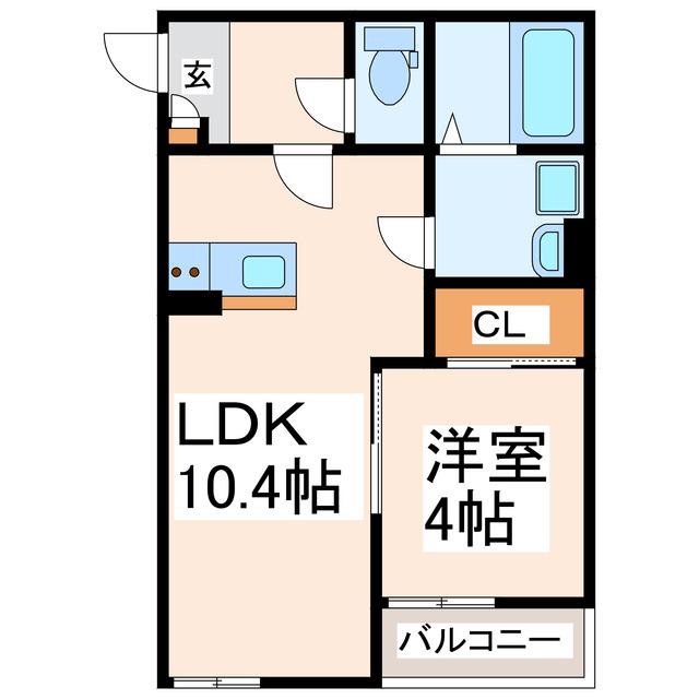 GRAND CRU CLASSE小楠(1LDK/2階)の間取り写真