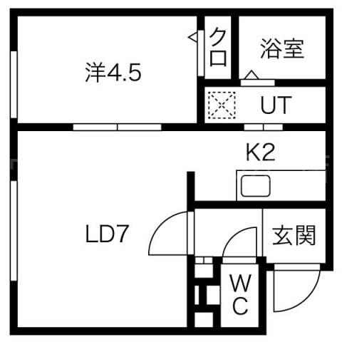 ラフィーネ豊平公園II(1LDK/3階)の間取り写真