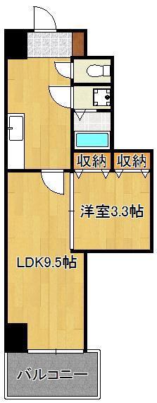堺町センタービル(1LDK/11階)の間取り写真