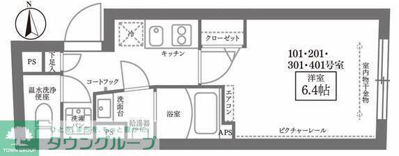 レピュア上板橋レジデンス(1K/3階)の間取り写真