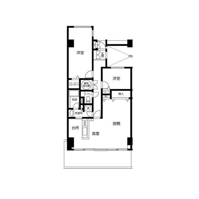 TLRレジデンス磯子駅前(2LDK/8階)の間取り写真
