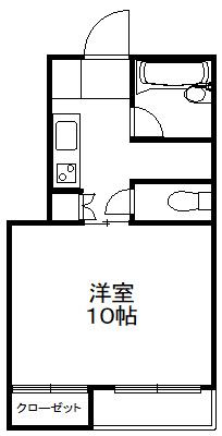 ハイデルベルク(1K/3階)の間取り写真