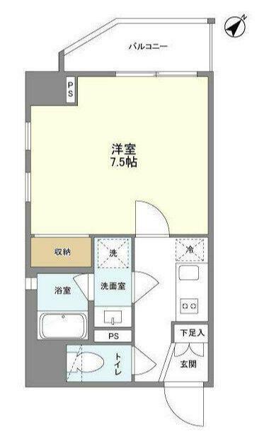 CASA MISAKICHO(1K/3階)の間取り写真