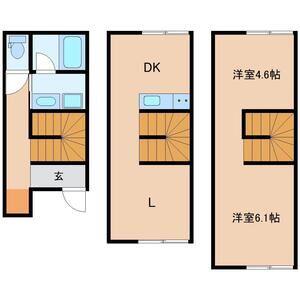INHERIT木町通(2LDK/1階)の間取り写真