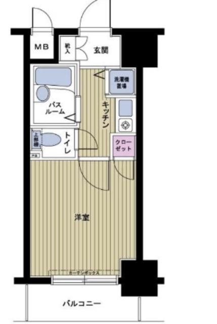 フェニックス笹塚壱番館(1K/4階)の間取り写真
