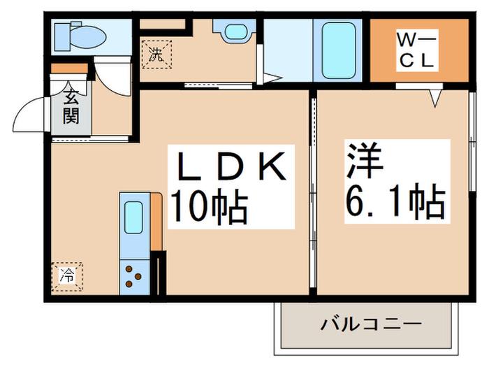 リバーポット(1LDK/3階)の間取り写真