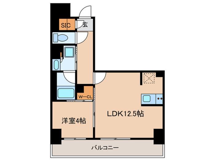 J.GRAN COURT 品川西大井イースト(1LDK/3階)の間取り写真