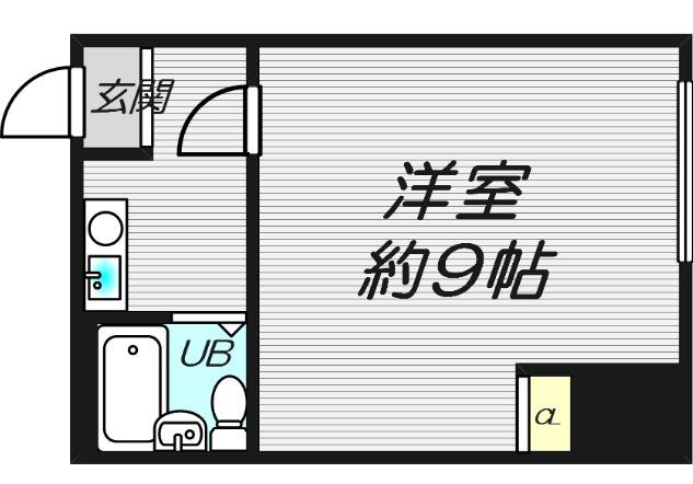 ヒューマンビレッジ(1K/3階)の間取り写真
