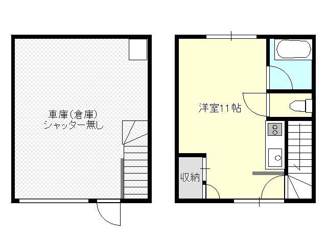 那須ウィスタリアコートA(ワンルーム/2階)の間取り写真