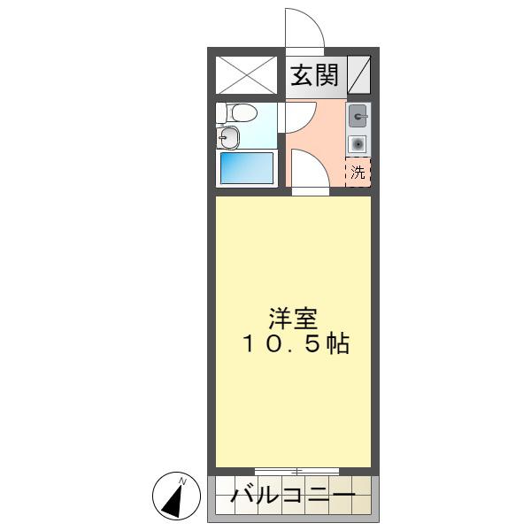 ライオンズマンション関内第3(1K/5階)の間取り写真