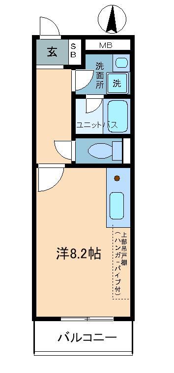 アミーフラン(ワンルーム/6階)の間取り写真